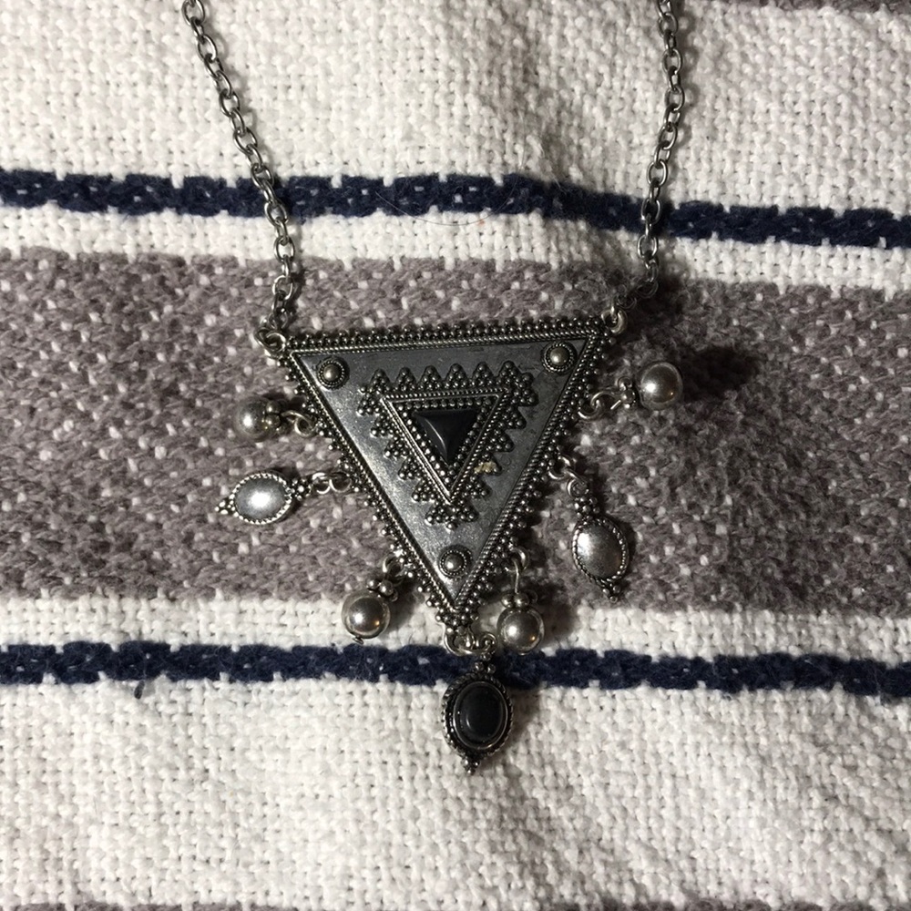 Aztec Triangle black onyx Necklace